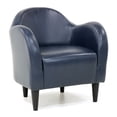 thumbnail image 2 of Fox Hill Trading Max Barrell Chair, Blue Faux Leather, 2 of 5