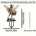 thumbnail image 3 of 2D Flat Garden Stake Female Celestial with Wing Outdoor Yard Decoration Insertion Prop for Courtyard Patio Decor(Multicolor), 3 of 4