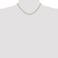thumbnail image 2 of Diamond2Deal 925 Sterling Silver And Yellow Vermeil 2.5mm Diamond-Cut Rope Chain Necklace for Women 16", 2 of 6