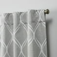 thumbnail image 4 of Nicole Miller Circuit Room Darkening Blackout Hidden Tab/Rod Pocket Top Curtain Panel Pair, 52"x96", Dove Grey, 4 of 10