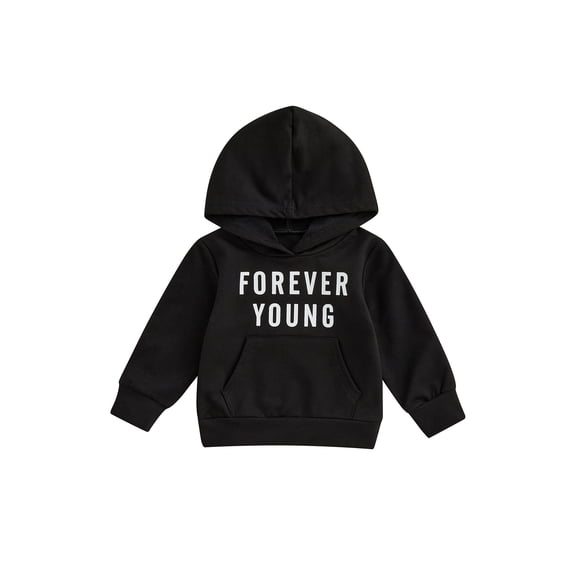 Bagilaanoe Toddler Baby Girl Boy Hoodie Sweatshirt Long Sleeve Letter Print Pullover 6M 12M 18M 24M 3T Kids Fall Tee Tops