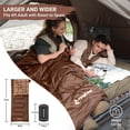thumbnail image 2 of KingCamp Saco de dormir de franela de algodón, sacos de dormir tipo sobre para adultos en clima frío, 75 x 33, extra grande, ligero, resistente al agua, para acampar, mochilero y senderismo en todas l, 2 of 5