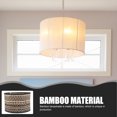 thumbnail image 4 of AURARMLET Bamboo Decorative Drum Lampshade For Rustic Style Table Lamps 1Pcs 11.8x11.8x7.9in, 4 of 5