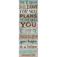 thumbnail image 3 of SD Graphics Studio 9x18 Black Modern Framed Museum Art Print Titled - Plans to GIve you Hope, 3 of 5