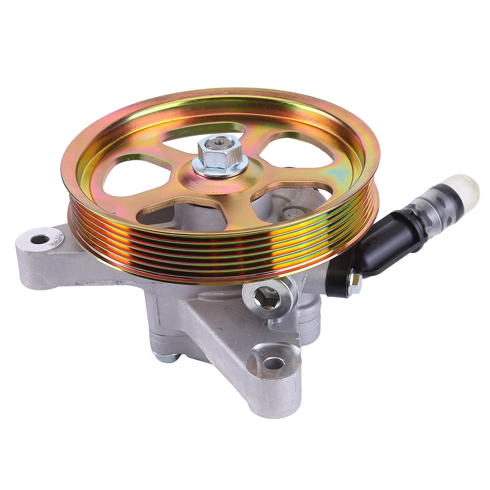 Guwzn Power Steering Pump w/ Pulley Compatible for 2008-2012 Honda Accord Crosstour Pilot V6 3.5L