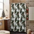 thumbnail image 3 of Christmas Bathroom Shower Curtain Vintage Pine Tree Leaf Pine Fruit Winter Plant Farm Waterproof Washable Shower Curtains for Bathtub Bath Decor with Grommets and Hook 36 X 72 Inch, 3 of 8
