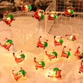 thumbnail image 4 of Guirnalda de luces de Navidad para el hogar, adornos de árbol de Navidad, 2M, 20LED, Papá Noel, muñeco de nieve, alce, 2024, 4 of 5