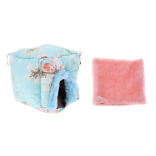 Pequeño Suave para Mascotas Hamaca para Mascotas Hamster Guinea Pig Nest Clips para Jaula L