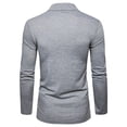thumbnail image 4 of Cardigan Uni pour Homme Sans Poches, Col Rabattu, Châle Décontracté, Coupe Ample et Ajustée, 4 of 9