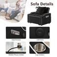 thumbnail image 3 of Aukfa Convertible Sleeper Chair Bed with USB Port, Cup Holder and Swivel Phone Holder, Pull Out Sofa Chair for Living Room/Bedroom/Small Space, Black, 3 of 8
