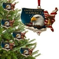 thumbnail image 4 of USA 250th Anniversary Map Ornament – United States Shaped Patriotic Hanging Decoration with Flag and Eagle – Commemorative Keepsake for 1776–2026 Holiday Display, 4 of 5