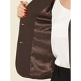 thumbnail image 5 of DARING DIVA Women's Office Work Lapel Collar Stretch Blazer 3XL Coffee, 5 of 6