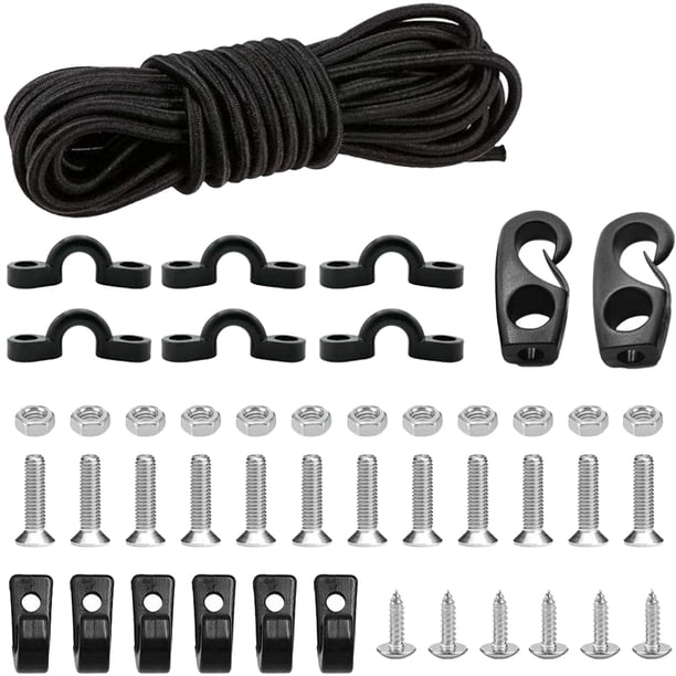 1 accesorios de kayak cordón elástico kayak bungee cable kit bungee correas con ganchos