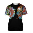 thumbnail image 3 of Camiseta con estampado de samurái para hombre, camisa holgada con cuello redondo, manga corta, estilo sorpresa, ropa de calle, Harajuku, verano, 3D, 3 of 4