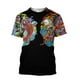 thumbnail image 3 of Camiseta con estampado de samurái para hombre, camisa holgada con cuello redondo, manga corta, estilo sorpresa, ropa de calle, Harajuku, verano, 3D, 3 of 4