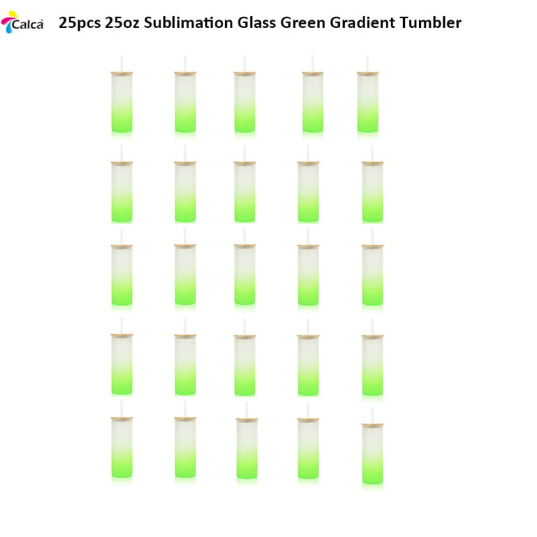  AGH 25 Pack 16oz Clear Sublimation Glass Cups with