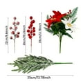 thumbnail image 2 of Ensemble de Branches de Pin Artificielles Baies Rouges, Aiguilles de Pin Artificielles Assorties Branches Arbre de Noël Enneigé Brindilles Florales Tiges de Houx Rouges de Noël pour Décoration de Fête d'Hiver Bricolage, 16 Pcs, 2 of 2