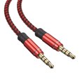 thumbnail image 3 of Uxcell White Aux Cable 3.5mm Male to Male Nylon Braided 10Ft Auxiliary Cord Red, 3 of 6