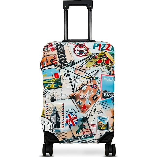 Luggage Cover Protector Travel Suitcase Covers Protective Skin for Carry On Baggage Fit 22-24 Inch Luggage
