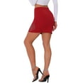 thumbnail image 3 of INSPIRE CHIC Women's Skirt Sparkly Fringe High Waist Split Pencil Mini Skirts S Red, 3 of 5
