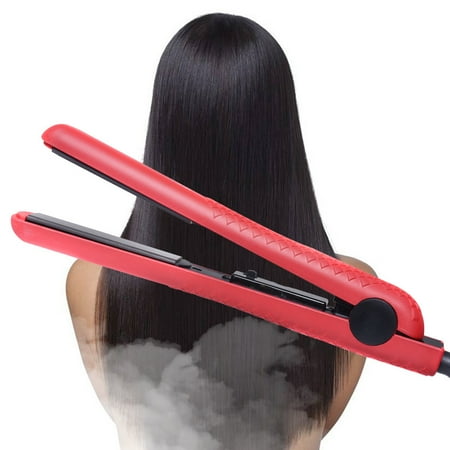 Gymax Ceramic Hair Straightener Straightens Curly Adjustable