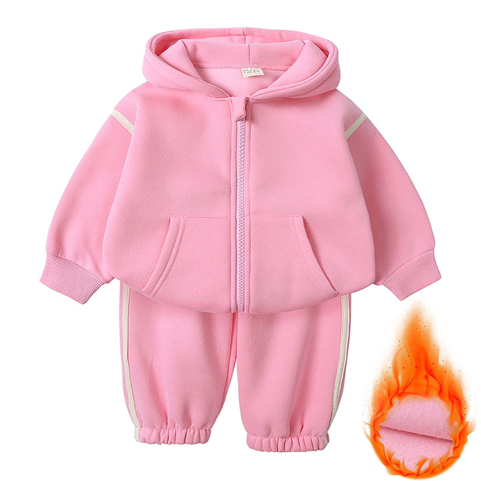 Zshosam Baby Girls Outfits Sets Girls Clothes Hoodies for Girls Activewear Long Sleeve Ribbon Sweatshirts And Sweatpants 2 Piece Outfits Size 12 18 Months,(Pink 12-18 Months)