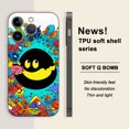 thumbnail image 1 of Exprese su personalidad con una funda de teléfono plateada mate con gráficos extravagantes y coloridos para iPhone Pro, 1 of 4