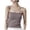 Brown, variant on Japanese and Korean Top with Cups for Women [3D Honeycomb Shawl・ Effect] [long Design] Highly Elastic Soft Sweat Absorbent and Seamless Lacy Top Women Lace Undershirt Girl Crop Top 90s Top