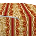 thumbnail image 3 of Orient Pouf Cover with Zipper, Middle Eastern Swirl Floral Ornament Branches Motif Oriental Art, Soft Decorative Fabric Unstuffed Case, 30" W X 17.3" L, Ruby Pale Coffee Cream, by Ambesonne, 3 of 5