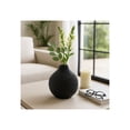 thumbnail image 3 of Modern Ceramic Vase with Spiked Finish for Living Room Decor and Home Accents - Decorative Flower Vase for Room, Bedroom or Office Decor - Perfect for House and Table Centerpiece - 8", Black, 3 of 13