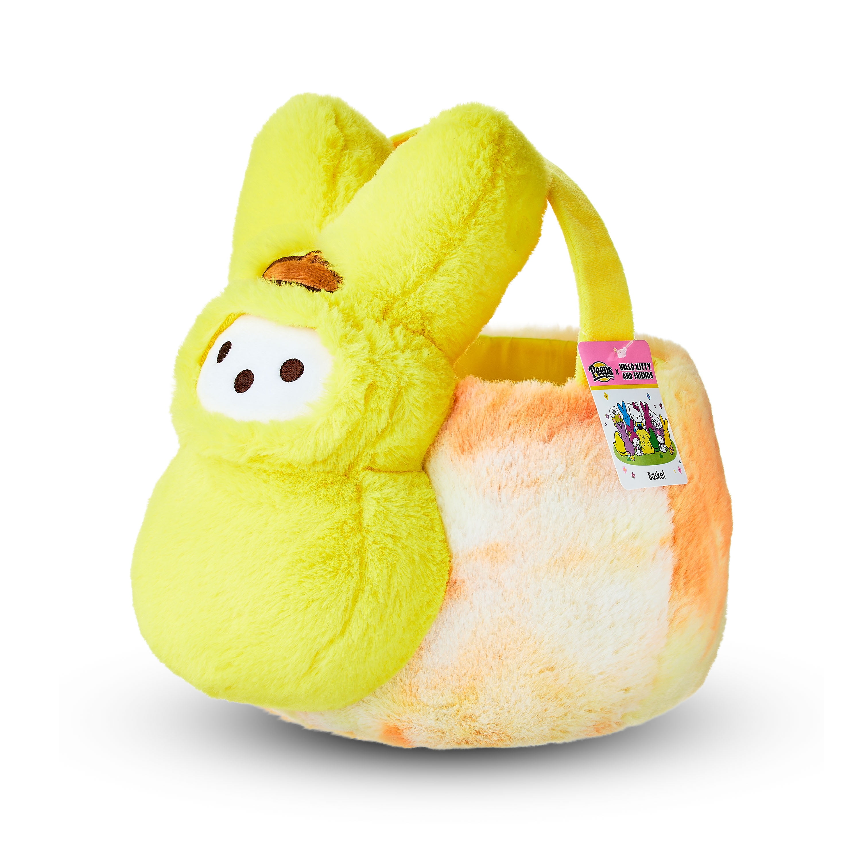 Peeps X Pompompurin Plush Easter Basket , 11In Orange and Yellow