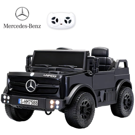 HEIMILI 12V Ride on Toys Electric Car,Licensed Mercedes-Benz Unimog w/Parent Remote Control,Age for 1-4 Boys,Girls,Kids,Black