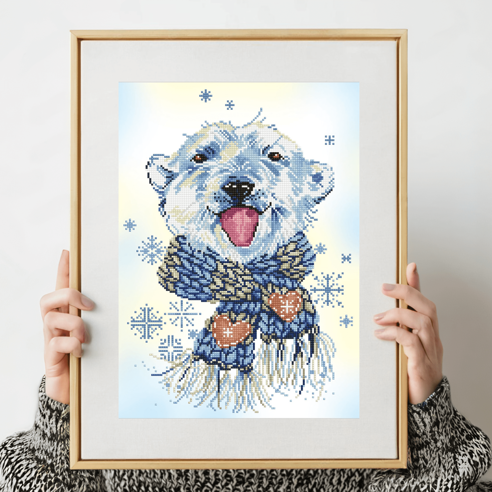 Diamond Dotz Polar Dude Animal Diamond Painting Kits for Adults - Diamond Art Kits a Relaxing Creative Craft Kit with Dotz Gems  14"x20"