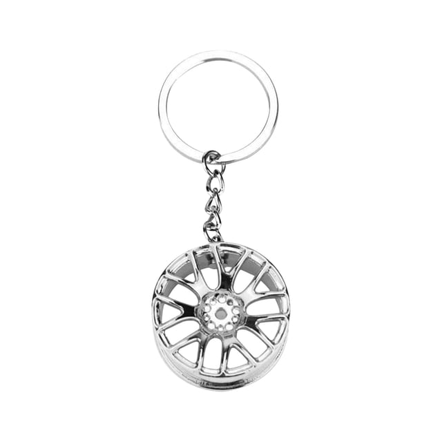 EGNMCR Room Decor, Home Decor Fit Wheel Rim Keychains Auto Part Car Keyring Key Chains Rings decors Memorial keychain