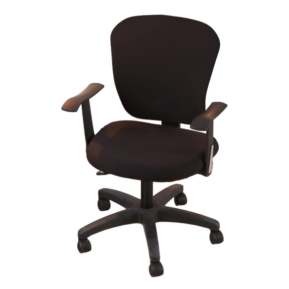 AUQ Office Chair Covers Stretch Computer Chair Cover Washable Computer Chair Slipcovers for Universal Rotating Chair Black