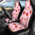 thumbnail image 3 of Uourmeti Strawberry and Daisy Pattern Car Seat Covers Stretchy Rear Bench Covers Protect Polyester Car Seat Covers Full Set Fit for Truck Cars, 3 of 9