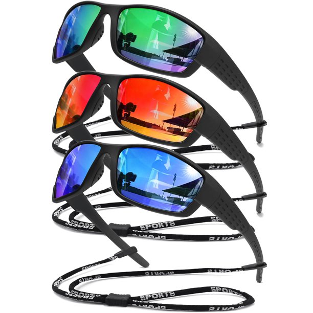 Gafas de Sol Deportivas Polarizadas SQOQS con Protección UV400 para Hombre
