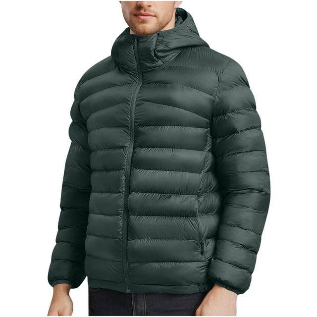 Men Jacket Casual, Windproof Travel Jacket with Multiple Pockets