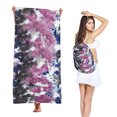 thumbnail image 6 of Yhmxh 2-in-1 Foldable Beach Towel & Bath Towel, Microfiber Soft Quick-Dry Sandproof Blanket, Lightweight Swim Towels Bath Towels for Travel, Pool, Gym, Yoga (24"x48", Purple), 6 of 6