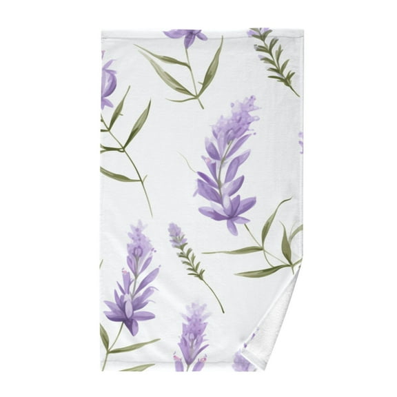 Lavender Flower Cotton Face Towels Soft Hand Towel Absorbent Bathroom Towel for Kitchen Hotel Decoration