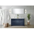 thumbnail image 3 of Lafarre 60 in W Navy Blue Double Vanity, White Quartz Top, Faucet Set & 55 in Mirror, 3 of 3