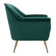 thumbnail image 3 of SAFAVIEH Brienne Mid-Century Arm Accent Chair, Emerald Velvet, 3 of 10