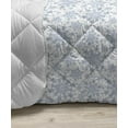 thumbnail image 3 of Floral Down Alternative Comforter, Floral Petals Motif Swirly Branches Retro Flourishing Blossoms Ornamental, Microfiber Quilt for All Season, 5 Sizes, Slate Blue and White, by Ambesonne, 3 of 3