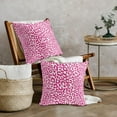 thumbnail image 4 of Hot Pink Leopard Print Pillow Covers 18x18 Inch Set of 2 Cheetah Animal Spots Decorative Throw Pillows for Couch Farmhouse Square Pillow Cases Home Decor for Living Room Sofa Bed Porch Outdoor, 4 of 6