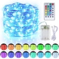 thumbnail image 1 of Cadena de luces StarryEver de 10 m, 16 colores RGB, resistentes al agua, 1 of 7