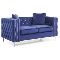 Glory Furniture Paige Loveseat in Blue Color