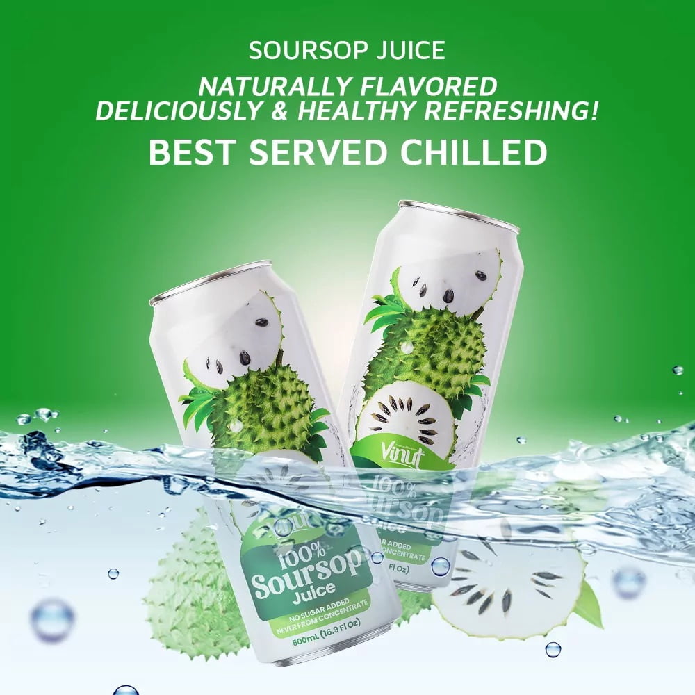 Vinut 16.9 fl oz 100% NFC Soursop Juice Drink (No Sugar Added)