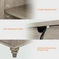 thumbnail image 6 of TV Stand with Glass Door for 65 Inch TV, Wooden Television Stands for Living Room, Grey, 6 of 8