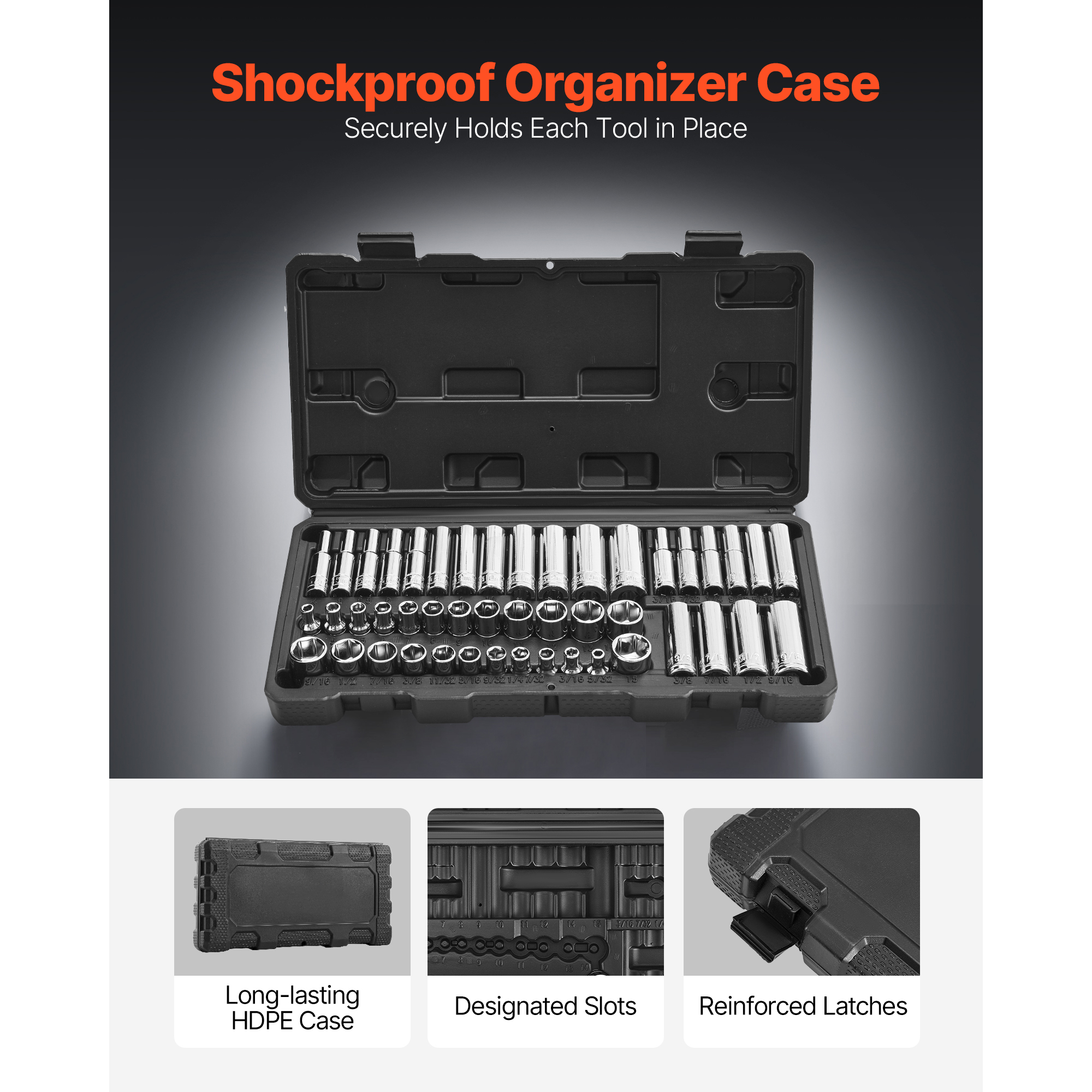 KFFKFF 46-Piece Socket Set 1/4" Drive photo 5