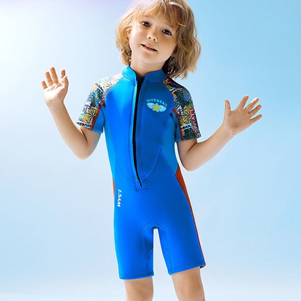 Ropa de protección de buceo de neopreno para niños UPF 50 Accesorios para exteriores (M azul)